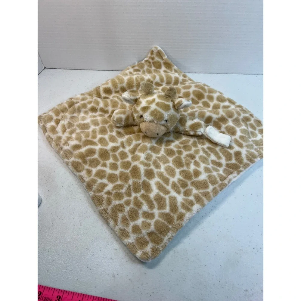 Carters Giraffe Security Blanket Plush Lovey Spotted Tan Cream Pacifier Holder